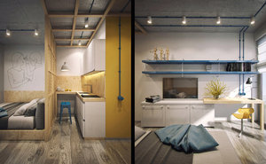 STUDENT APARTMENT WITH COMPACT DESIGN